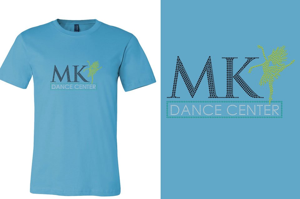 Rhinestones MK Dance Center Unisex t-shirt