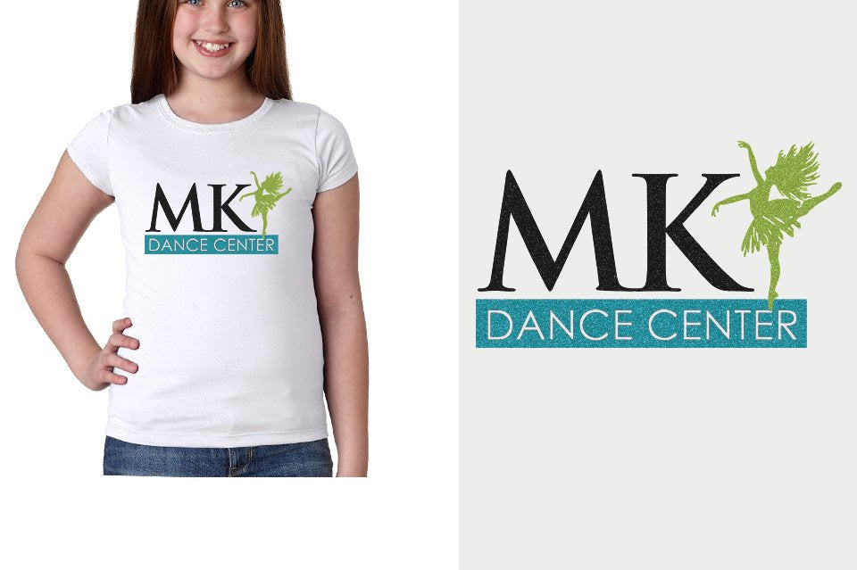MK Dance Center glitter Girls' Princess T-Shirt