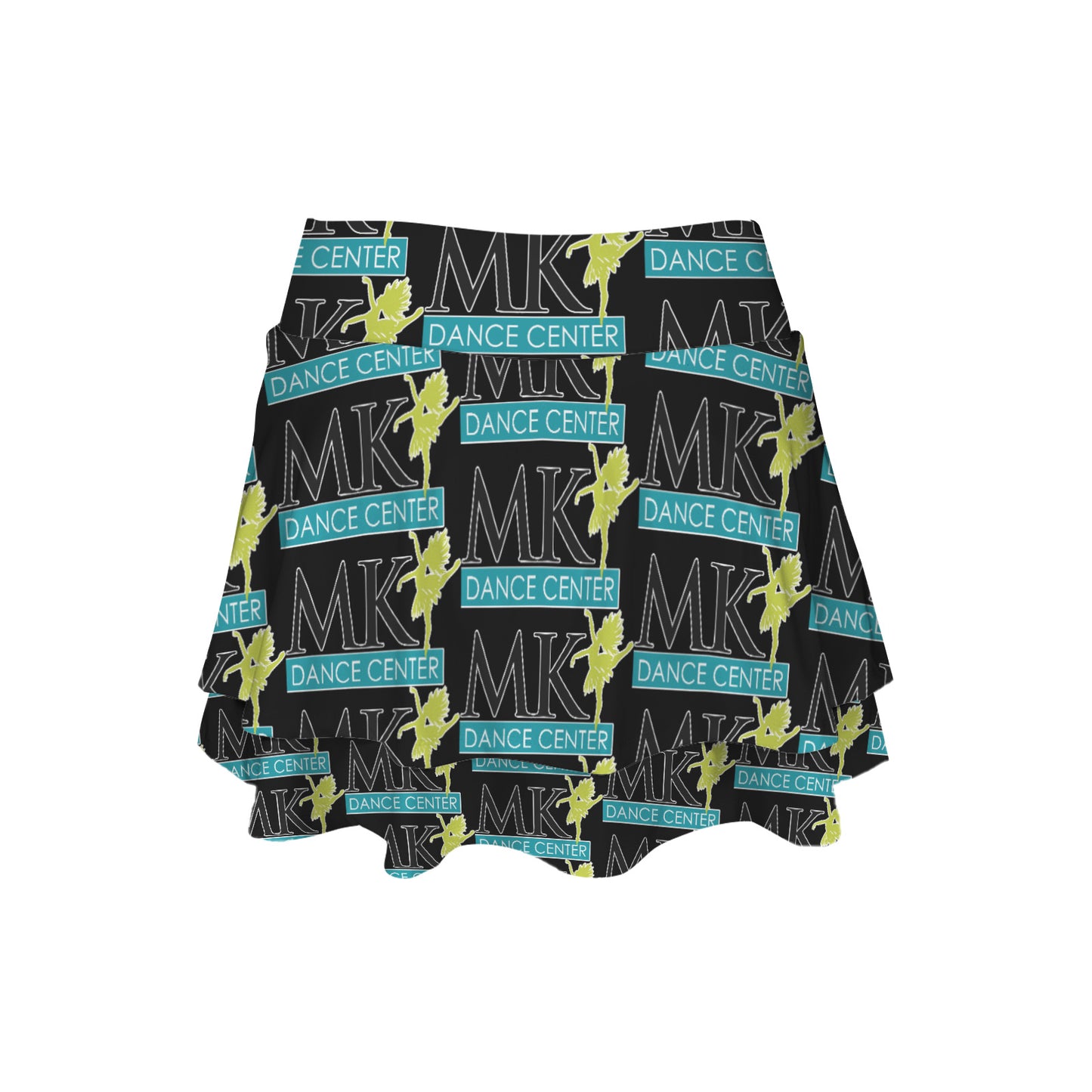 High Waist Layered Ruffle Pockets Sports Skirt