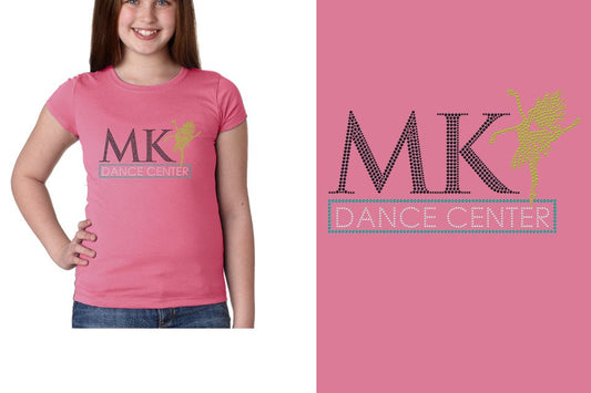 Rhinestones MK Dance Center Girls' Princess T-Shirt