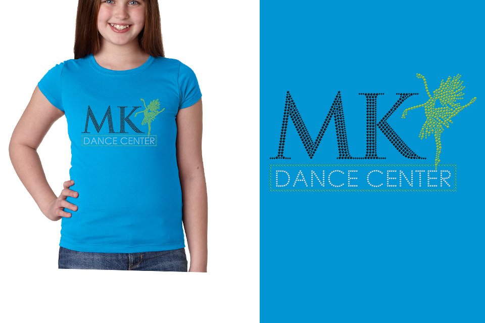 Rhinestones MK Dance Center Girls' Princess T-Shirt