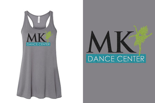 MK Dance Center glitter Youth Flowy Racerback Tank