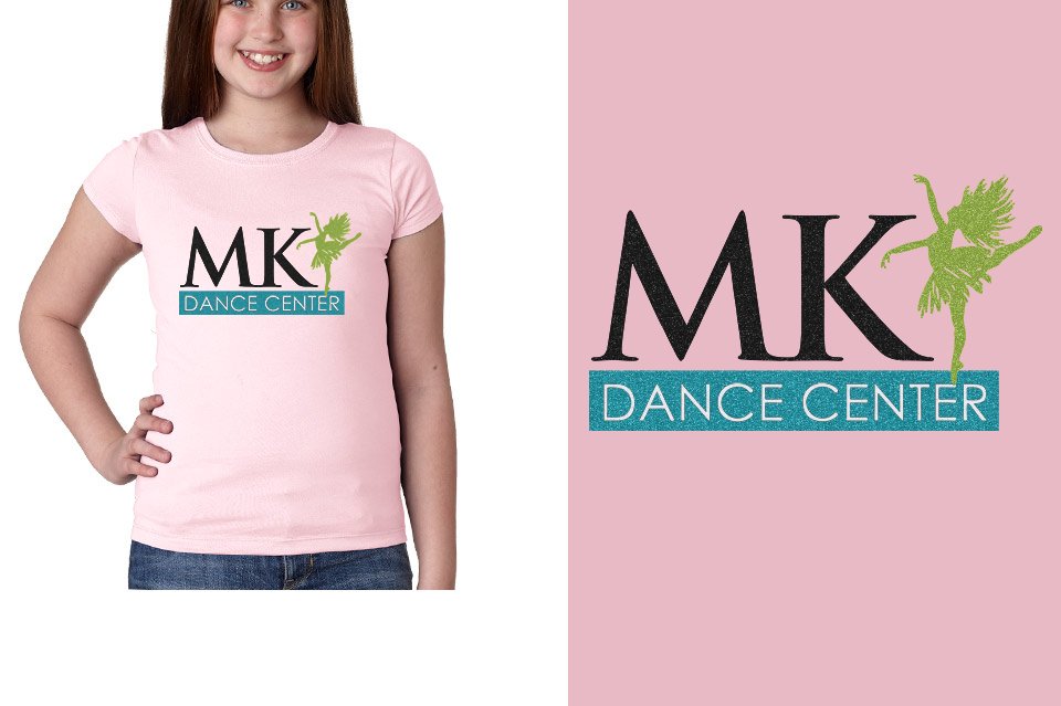 MK Dance Center glitter Girls' Princess T-Shirt