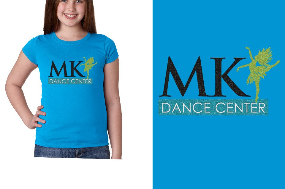 MK Dance Center glitter Girls' Princess T-Shirt